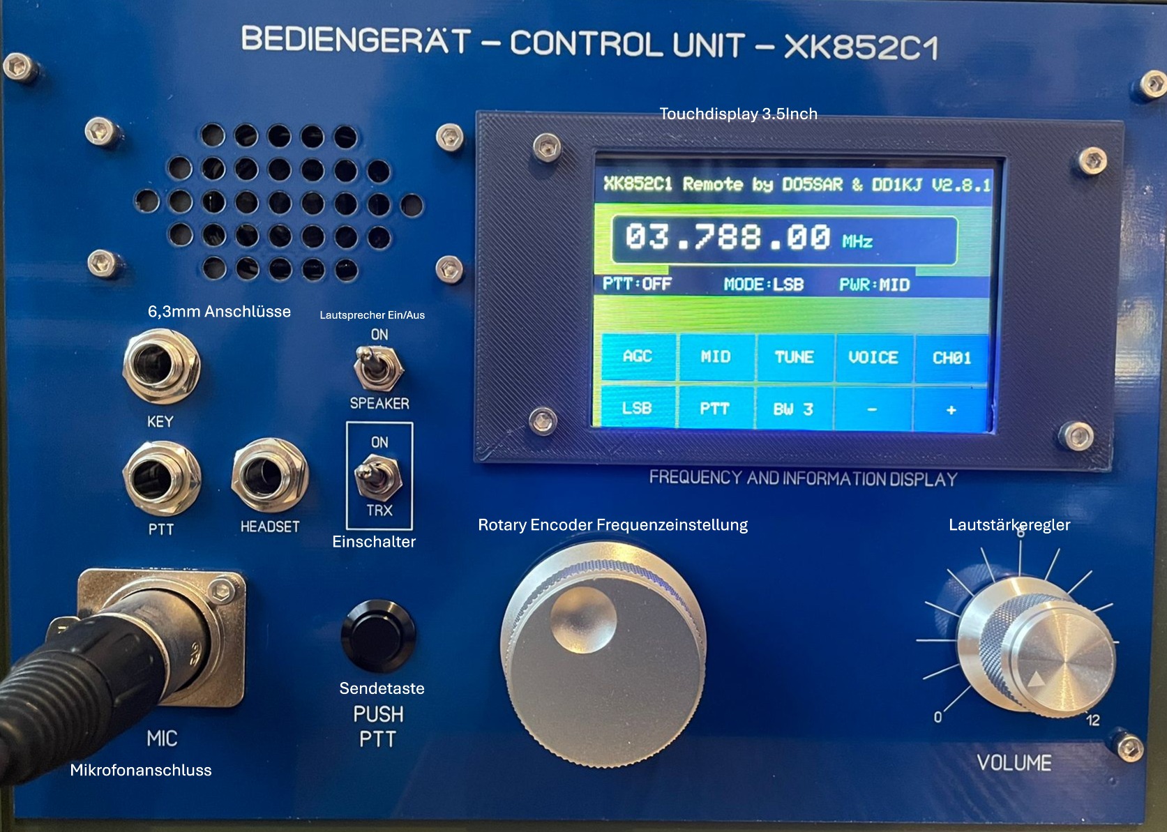 Frontansicht Control-Unit